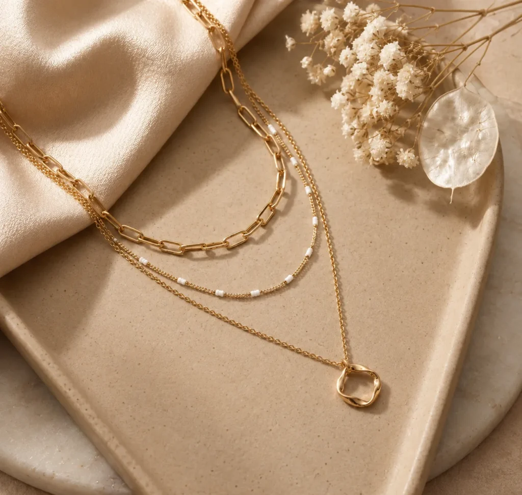 layred necklaces